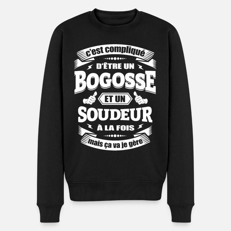 BOGOSSE ET SOUDEUR - Pull Premium bio Homme - noir
