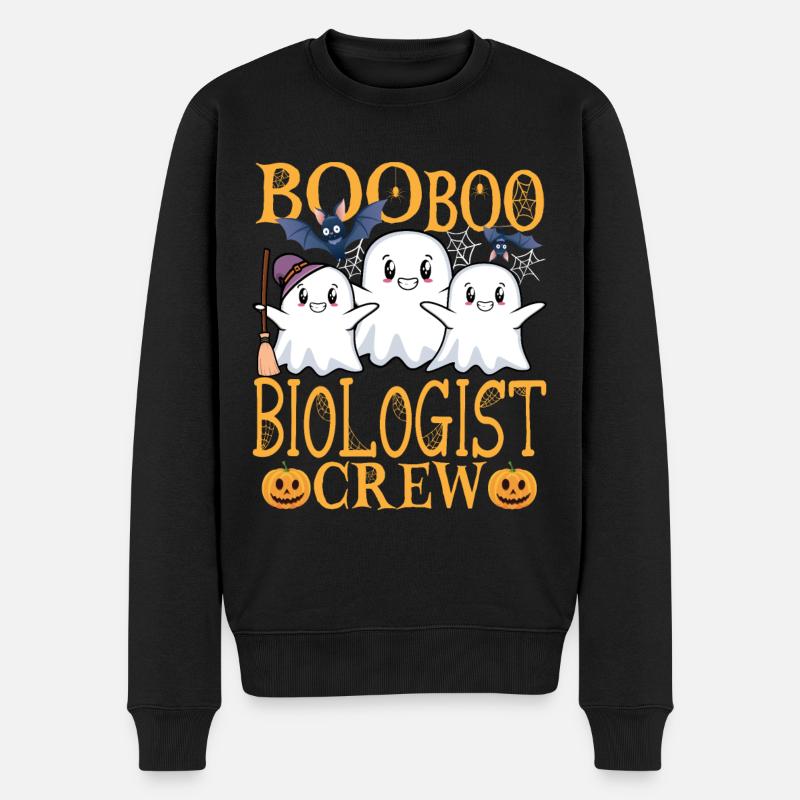 Biologe uu Lustiger Biologe - Männer Premium Bio Pullover - Schwarz