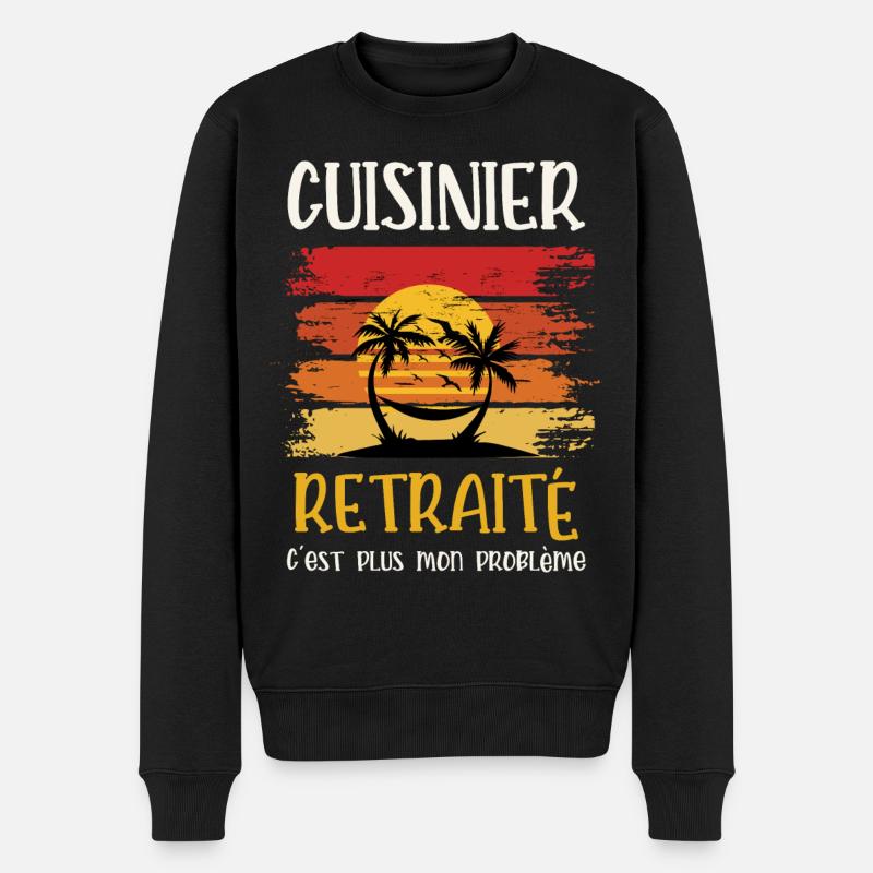 cuisinier retraité - Pull Premium bio Homme - noir
