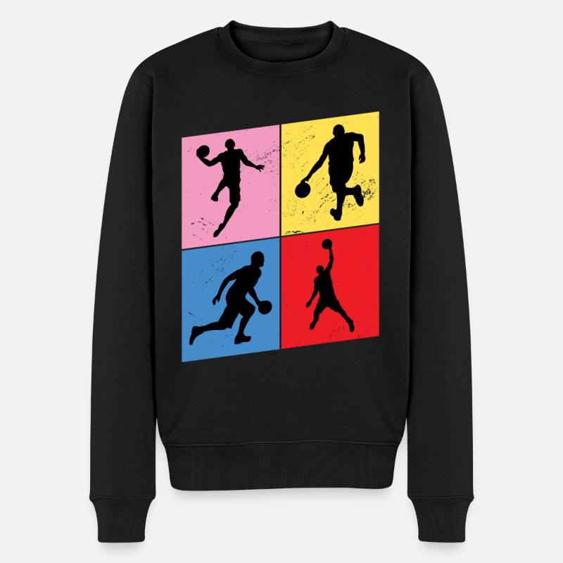Basketteur Basketteur Vintage Rétro - Pull Premium bio Homme - noir