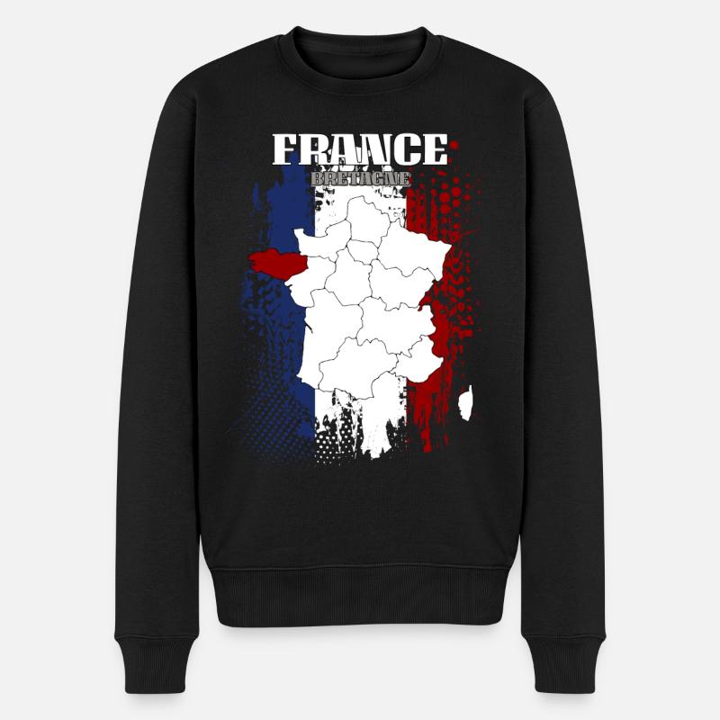 Bretagne - Männer Premium Bio Pullover - Schwarz