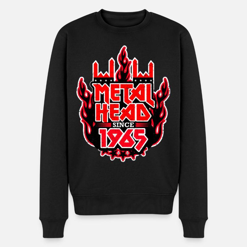 METALHEAD since 1965 - Männer Premium Bio Pullover - Schwarz