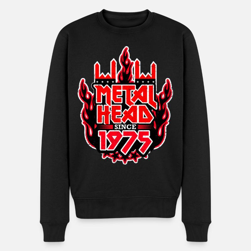 METALHEAD depuis 1975 - Pull Premium bio Homme - noir