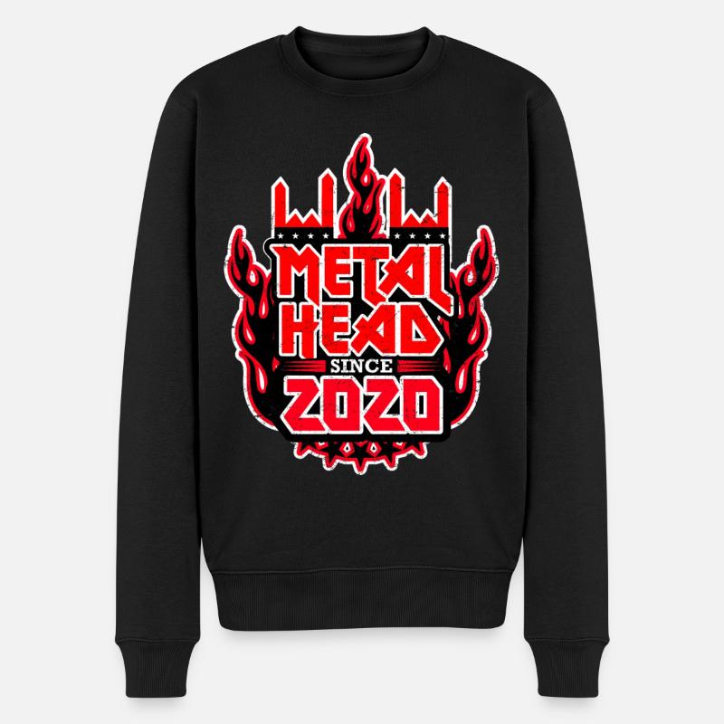 METALHEAD since 2020 - Männer Premium Bio Pullover - Schwarz