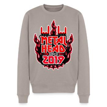 METALHEAD depuis 2019 - Pull Premium bio Homme - taupe - Devant - Nico (187cm)