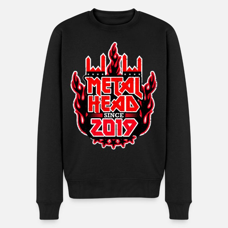 METALHEAD since 2019 - Männer Premium Bio Pullover - Schwarz