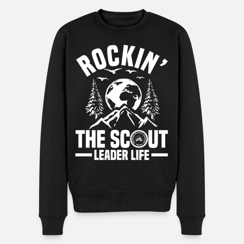 Pfadfinderleiter | Pfadfinder Scouting Geschenk - Männer Premium Bio Pullover - Schwarz
