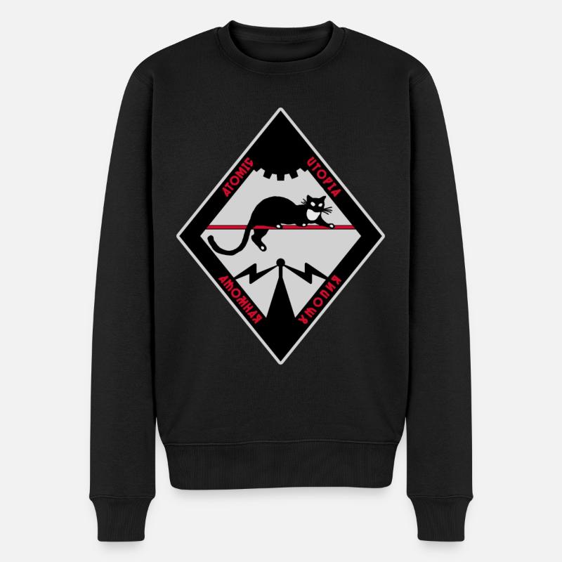 Atomic Utopia - Bat Rhombus - Men's Premium Organic Jumper - black