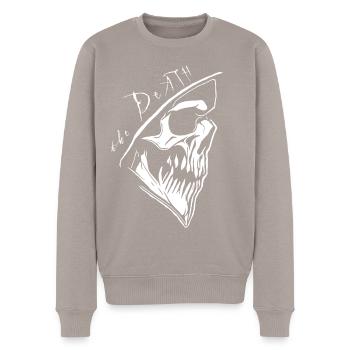 Death - Men's Premium Organic Jumper - taupe - Front - Nico (187cm)