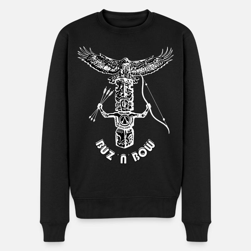 Buz n Bow - Männer Premium Bio Pullover - Schwarz