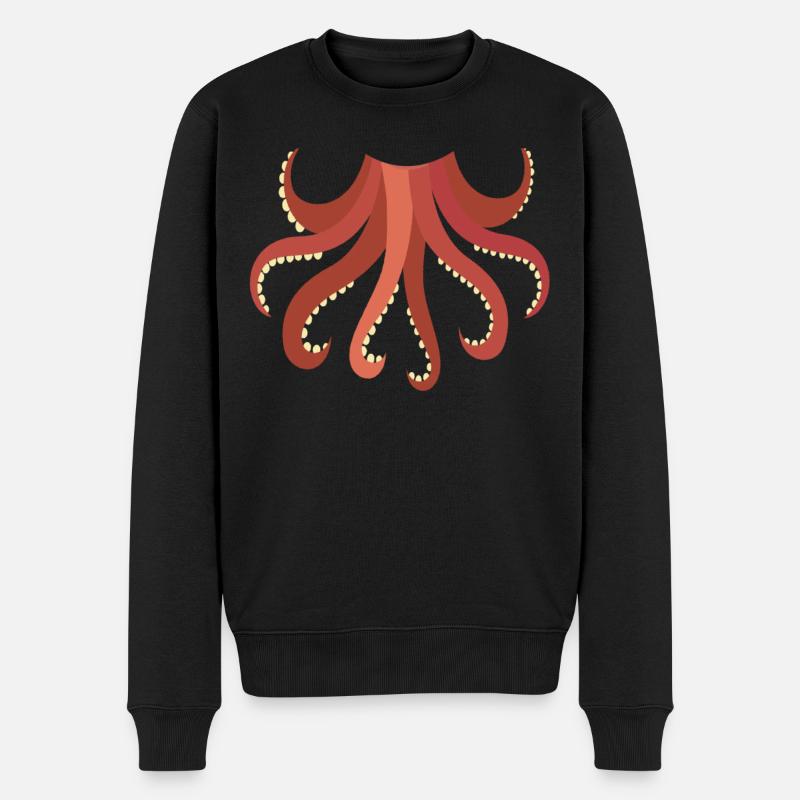 Funny Animal Octopus Costume For Halloween - Männer Premium Bio Pullover - Schwarz