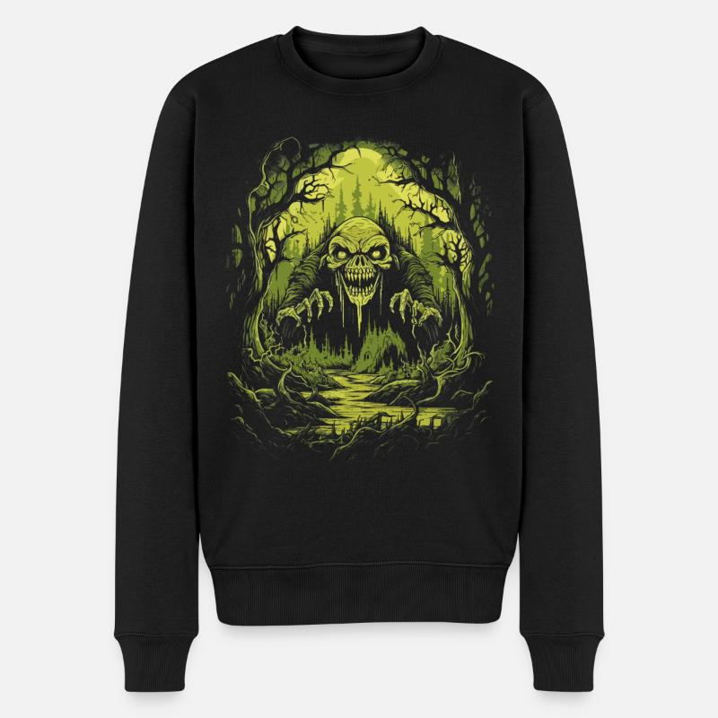Flüstern des Waldes: Böser Dämon erwacht! - Männer Premium Bio Pullover - Schwarz