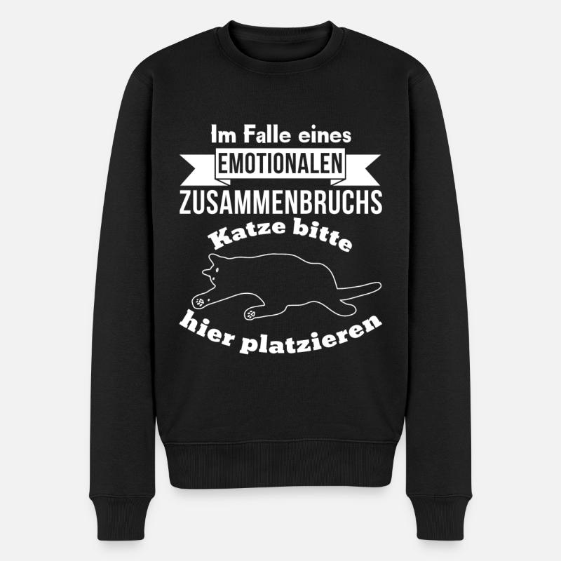 Katze hier platzieren - Männer Premium Bio Pullover - Schwarz