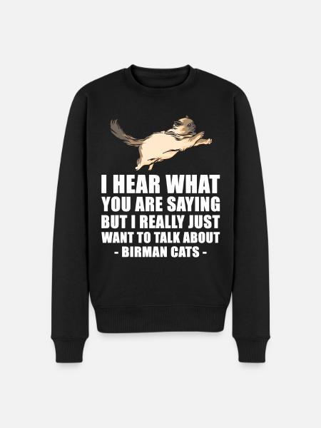 Birman Katze nettes Geschenk - Männer Premium Bio Pullover - Schwarz