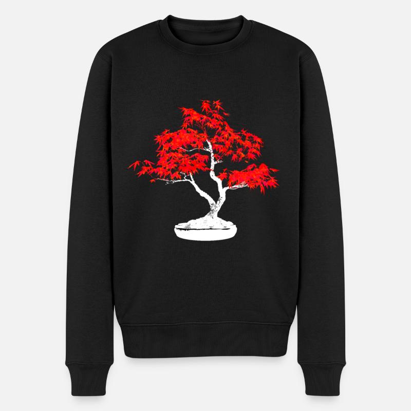 Bonsai einz - Männer Premium Bio Pullover - Schwarz