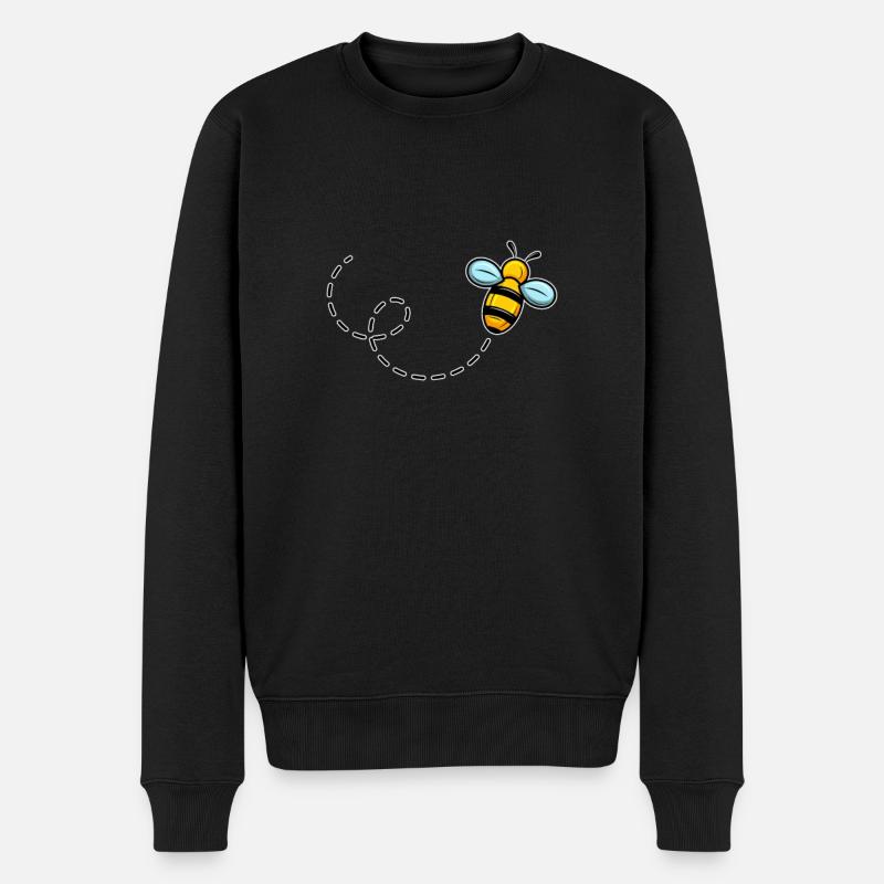 Bienchen Bienelein Bienenillustration Insekt Biene - Männer Premium Bio Pullover - Schwarz