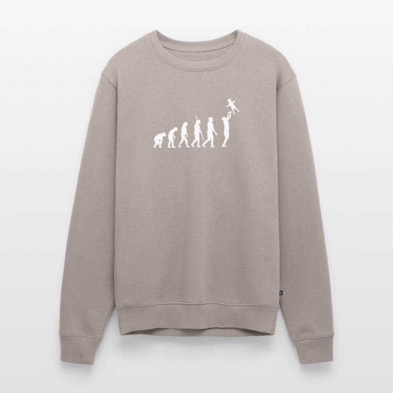 Papa Evolution Dad Father Development Paps Men's Premium Organic Jumper