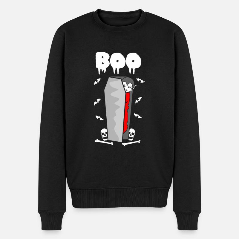 Vampir Sarg Vampire Halloween Outfit - Männer Premium Bio Pullover - Schwarz