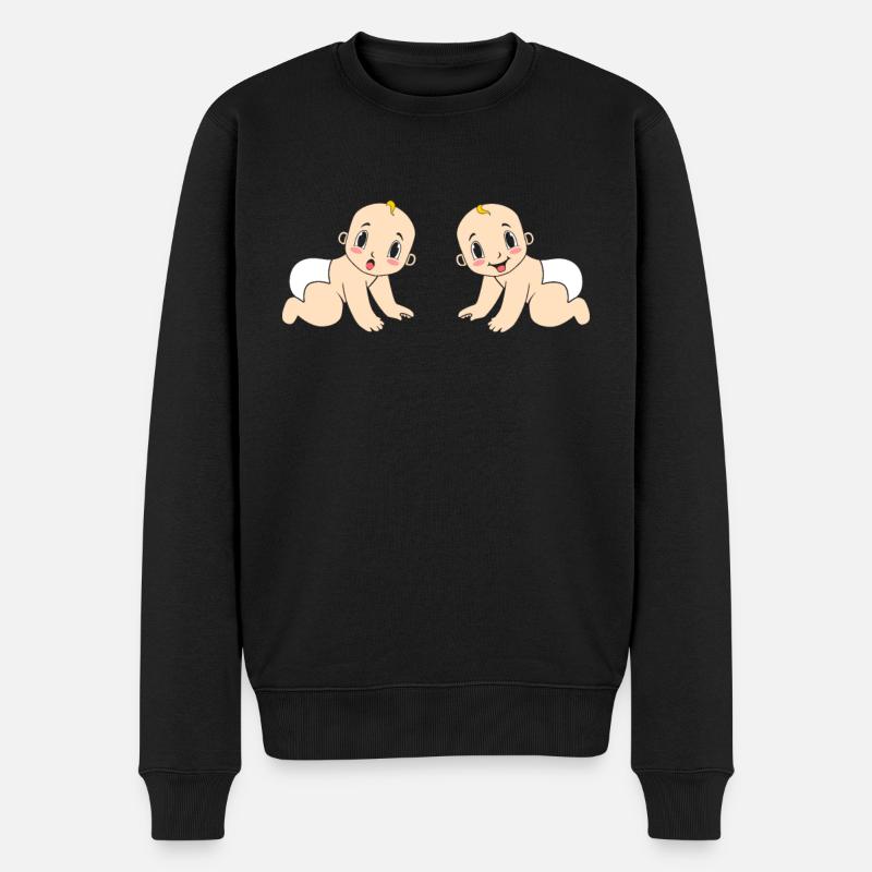 Babys - Männer Premium Bio Pullover - Schwarz