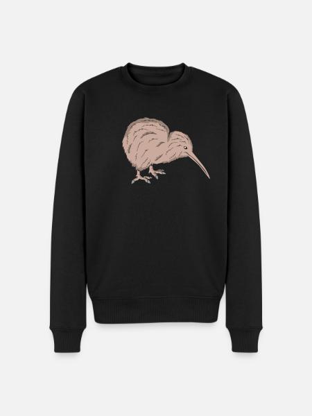 Kiwi Vogel - Männer Premium Bio Pullover - Schwarz