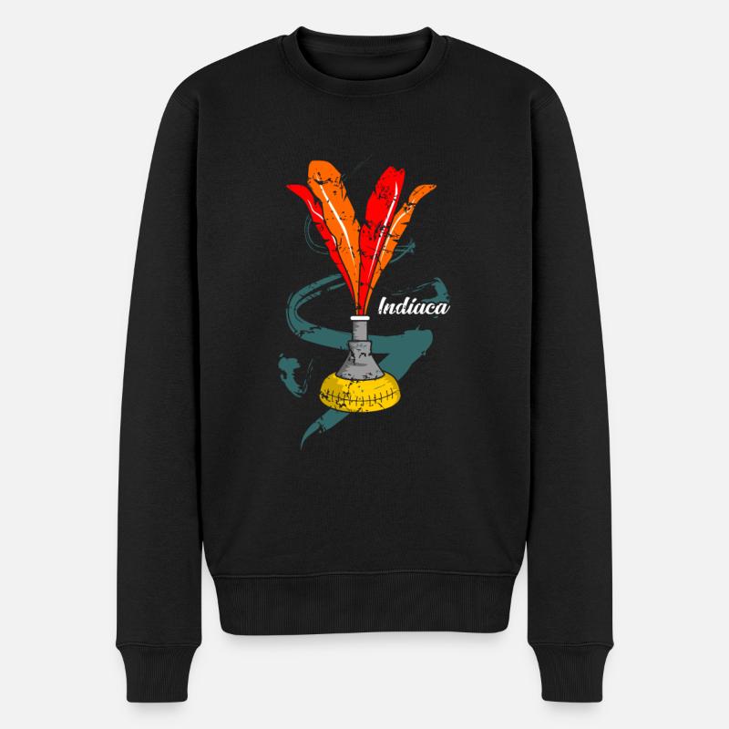 Indiaca Geschenkidee - Männer Premium Bio Pullover - Schwarz
