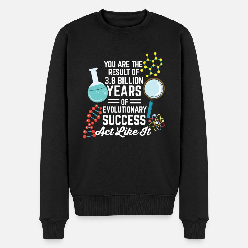 Result of Evolution Biology - Männer Premium Bio Pullover - Schwarz