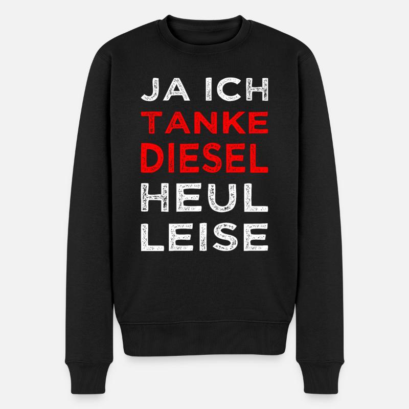 Ich Tanke Diesel Dieseltanker Anti Grüne CO2 - Männer Premium Bio Pullover - Schwarz