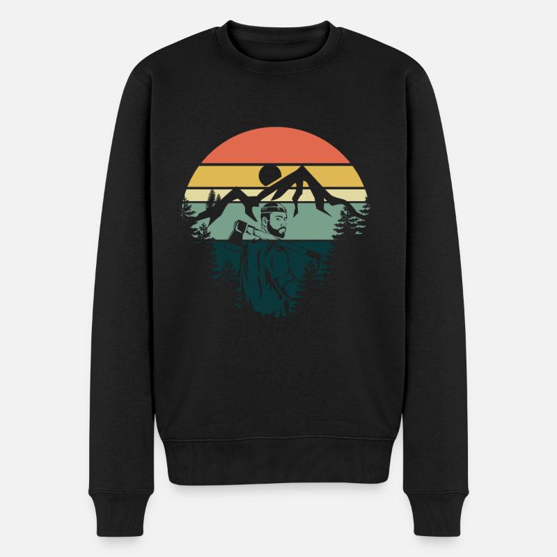 Wood Worker - Männer Premium Bio Pullover - Schwarz
