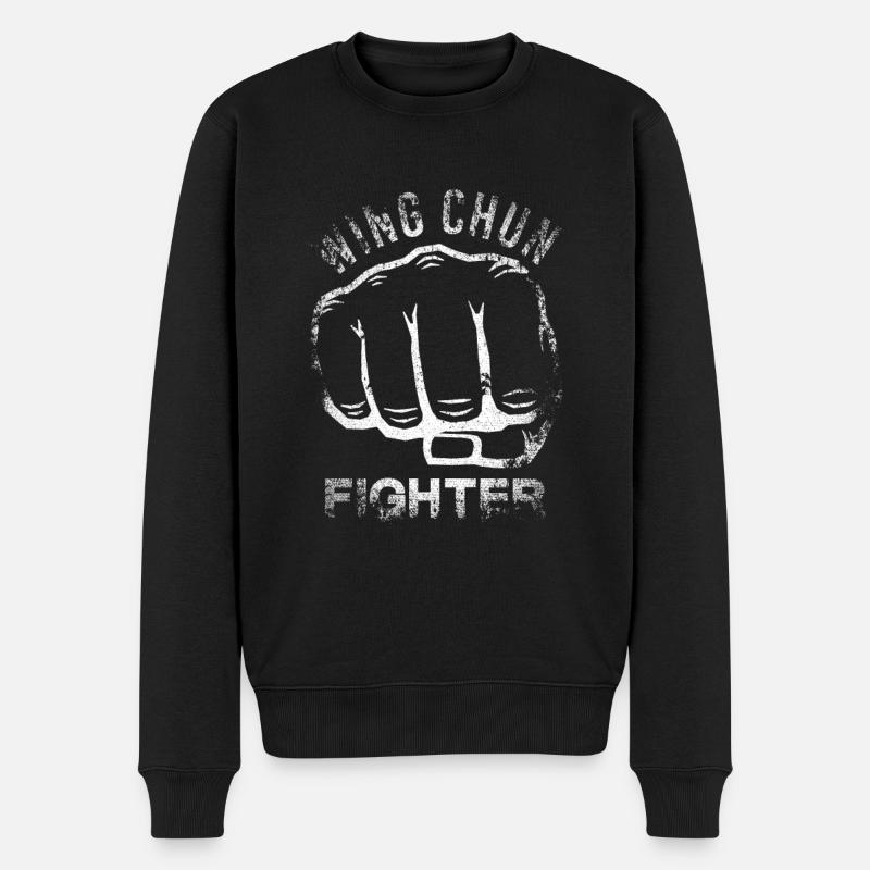 Wing Chun Fighter - Männer Premium Bio Pullover - Schwarz