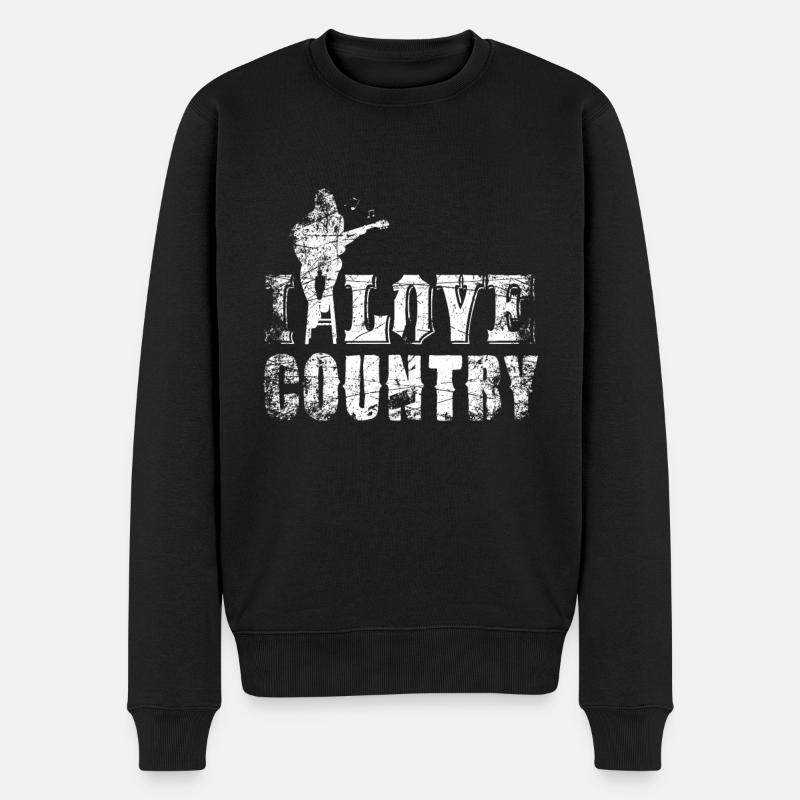 Countrymusic Geschenk - Männer Premium Bio Pullover - Schwarz