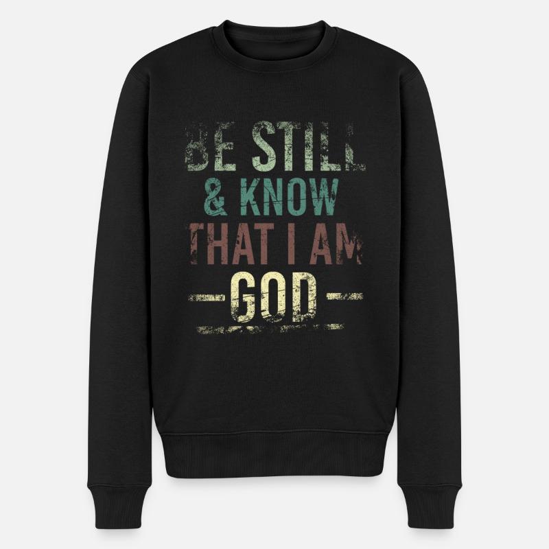 Je suis dieu - Pull Premium bio Homme - noir