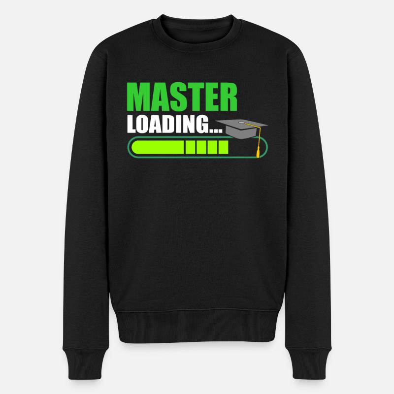 Master Loading Masterabschluss - Männer Premium Bio Pullover - Schwarz
