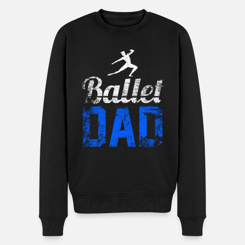 Ballet Dad - Männer Premium Bio Pullover - Schwarz