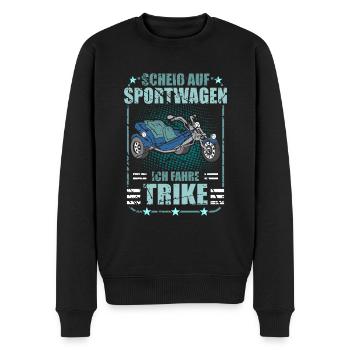 Triker Spruch Lustig Trike Dreirad - Männer Premium Bio Pullover - Schwarz - Vorne - Nico (187cm)