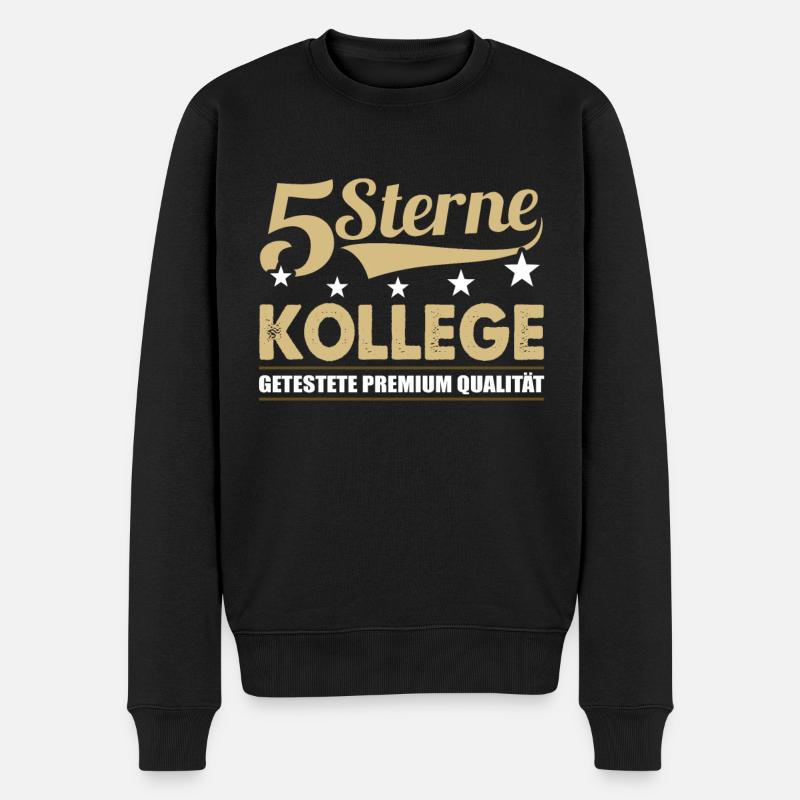 5 Sterne Kollege Arbeitskollege Mitarbeiter - Männer Premium Bio Pullover - Schwarz