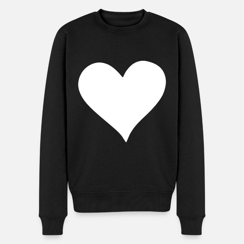 cœur - Pull Premium bio Homme - noir