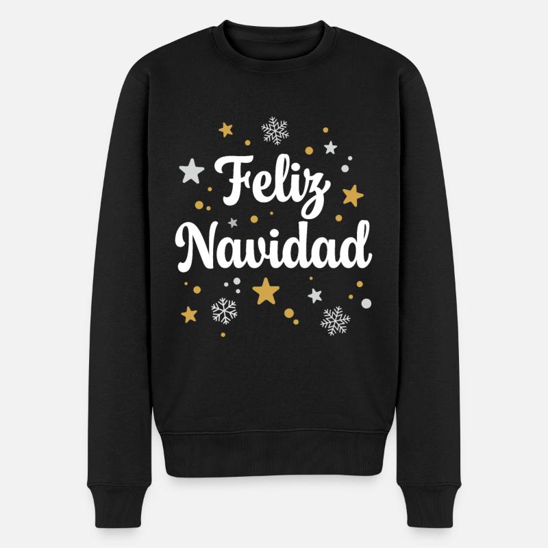 Feliz Navidad - Männer Premium Bio Pullover - Schwarz