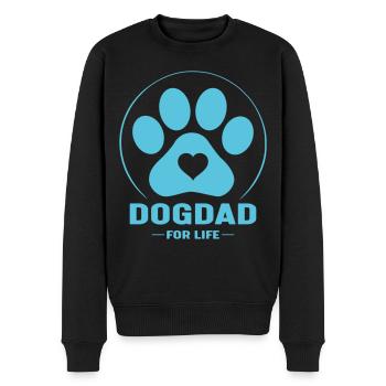 Chien papa pour la vie - Pull Premium bio Homme - noir - Devant - Nico (187cm)