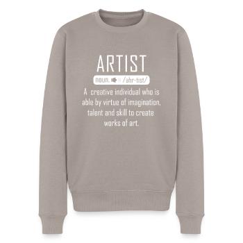 Künstler Definition Maler Schöpfer Geschenk - Männer Premium Bio Pullover - Taupe - Vorne - Nico (187cm)