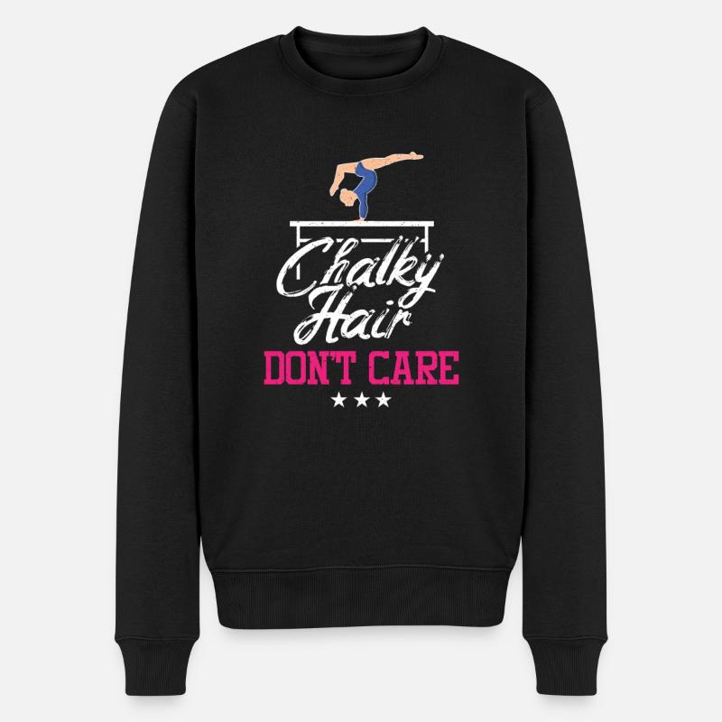 Turnerin Mädchen Chalky Hair Acrobatic Gymnastic Team - Männer Premium Bio Pullover - Schwarz