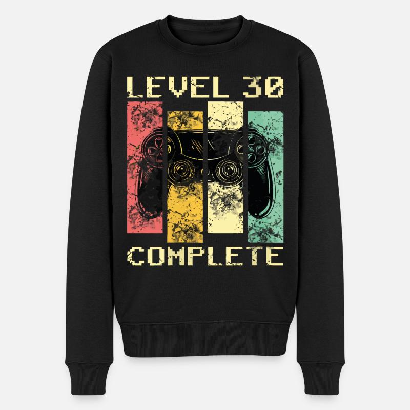 Niveau 30 complete, Cadeau Anniversaire 30 ans - Pull Premium bio Homme - noir