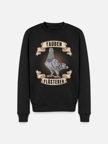 Tauben Flüsterer - Männer Premium Bio Pullover - Schwarz