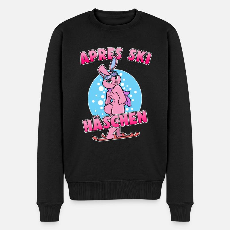 Apres Ski Häschen - Männer Premium Bio Pullover - Schwarz