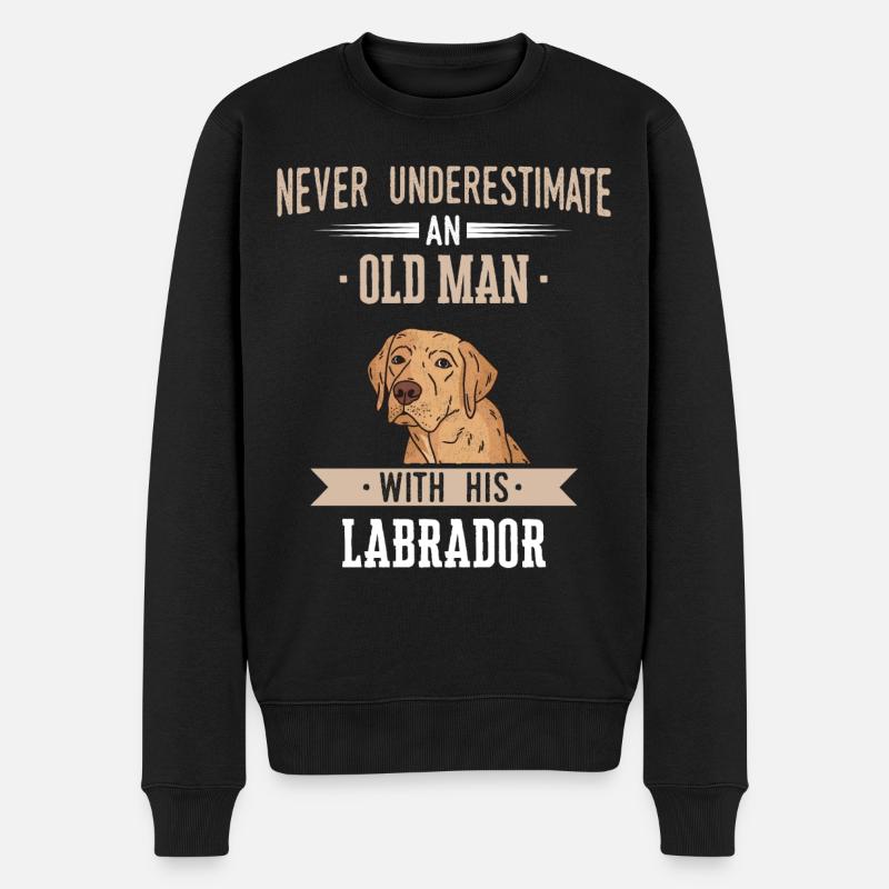 Labrador Hund - Männer Premium Bio Pullover - Schwarz