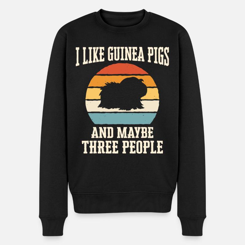 Meerschweinchen - Männer Premium Bio Pullover - Schwarz