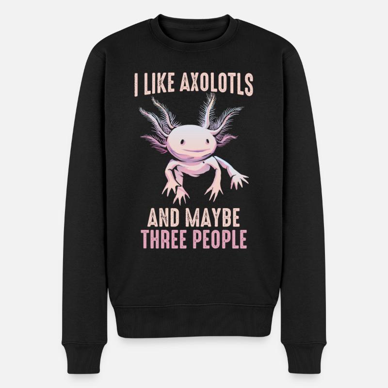 Poisson Axolotl - Pull Premium bio Homme - noir