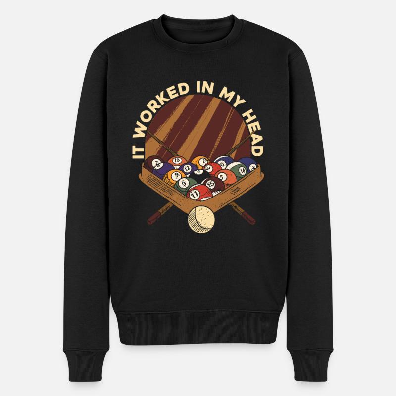 Billard Piscine Billard - Pull Premium bio Homme - noir