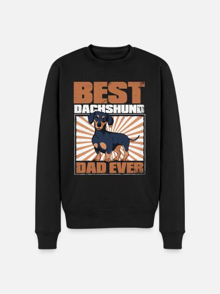 Dachshund Dog - Men's Premium Organic Jumper - black