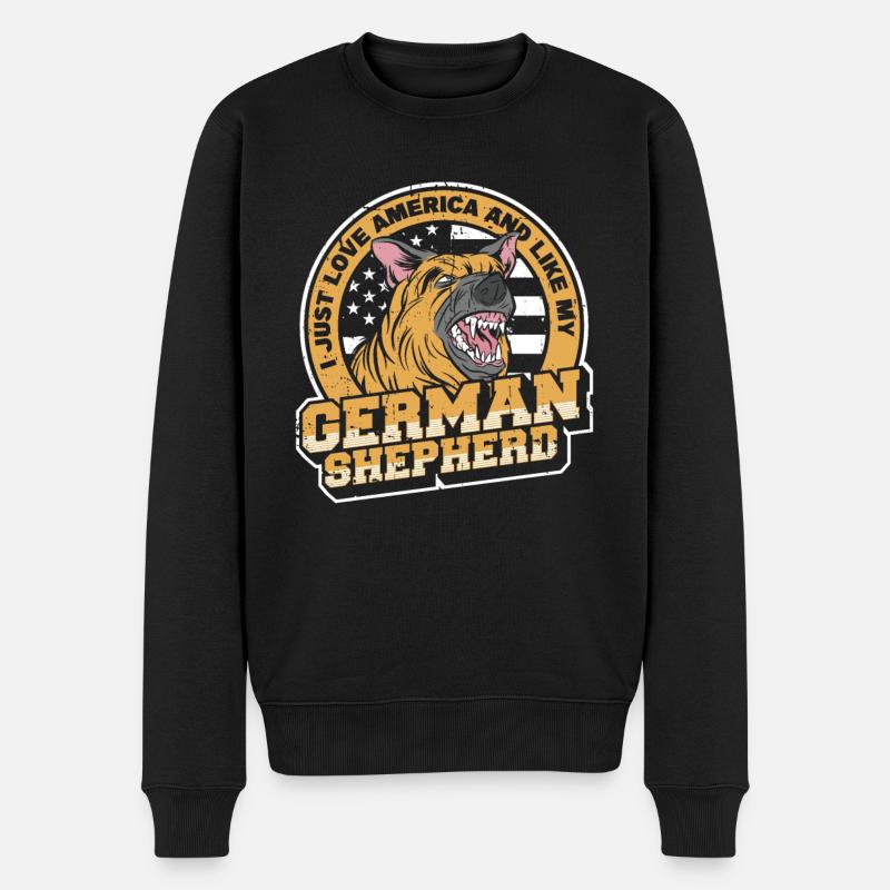 Chien de berger allemand - Pull Premium bio Homme - noir