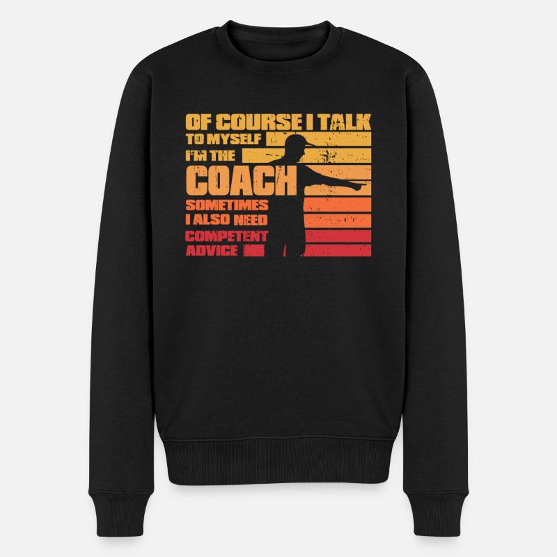 Coach Trainer - Männer Premium Bio Pullover - Schwarz